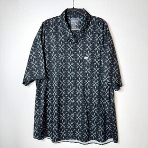 DIXXON Flannel Co THE RIFF 4X Party Shirt Button Hawaiian Skeleton Rock On Metal